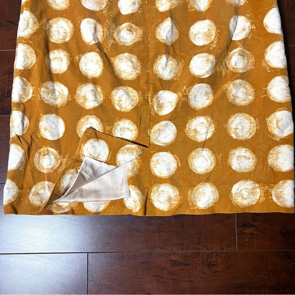 ANTHROPOLOGIE Maeve Corded Dots Pencil Skirt Brown White Polka Dot Size 8 - Picture 6 of 12